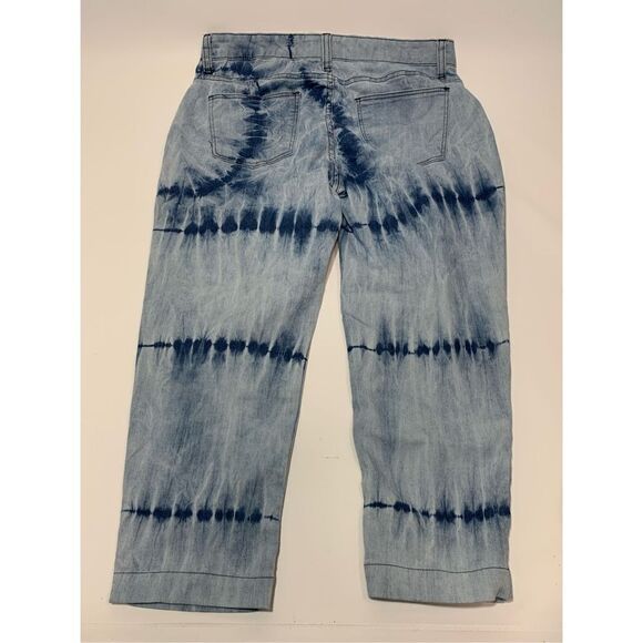 For The Republic Women's Five Pocket Ti Dye Straight Jeans Blue Size 6 - Picture 5 of 6
